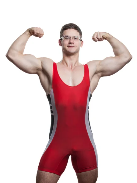 Muscular sportsman posing — Stock Photo, Image