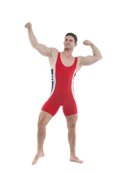 Muscular sportsman posing — Stock Photo, Image