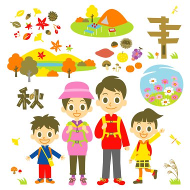 sonbahar aile hiking