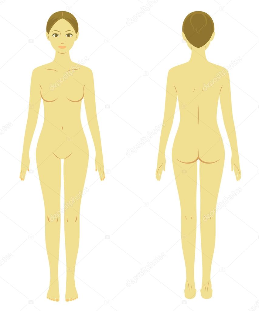 Woman body model naked