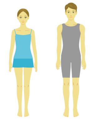 Kadın ve erkek vücudu, model