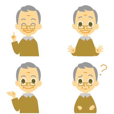 Old man, speaking,surprised,confused