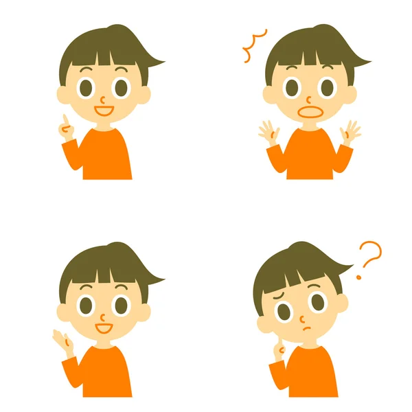 Chica, hablando, sorprendida, confundida — Vector de stock