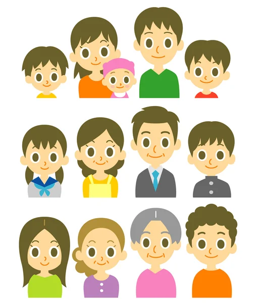 Familias — Vector de stock