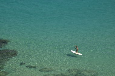 Fernando de Noronha, Brezilya için kristal deniz plaj