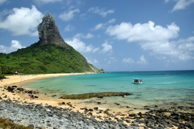 Fernando de Noronha, Brezilya için kristal deniz plaj