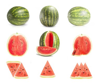 Karpuz meyvesi beyaz arkaplanda izole