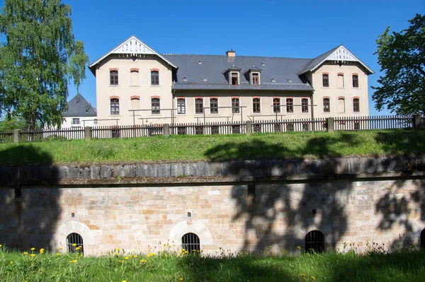 Konigstein Fortress Also Called Saxon Bastille Hilltop Historical Fortress Dresden — Stock Photo, Image