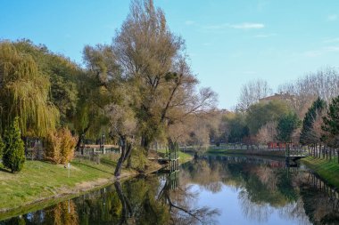 Bir sonbahar gününde parktan manzara