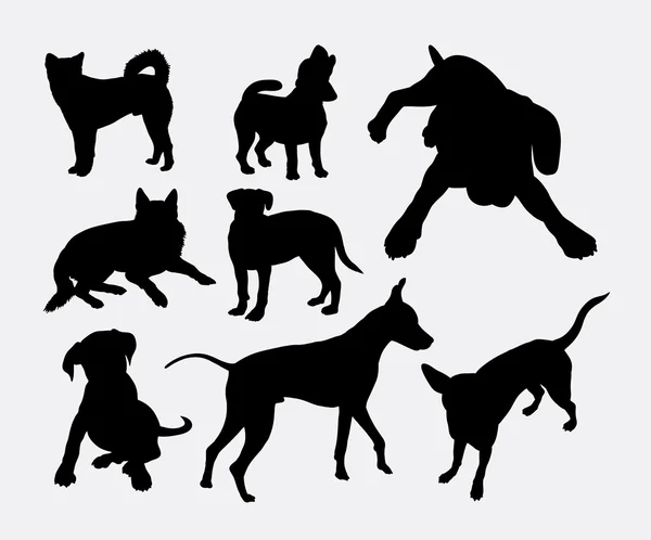 Dog pet animal silhouette 4 — Stock Vector