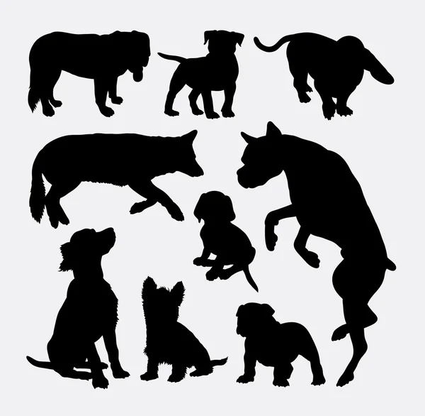 Dog pet animal silhouette 8 — Stock Vector