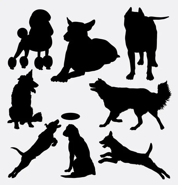 Chien animal de compagnie silhouette 14 — Image vectorielle