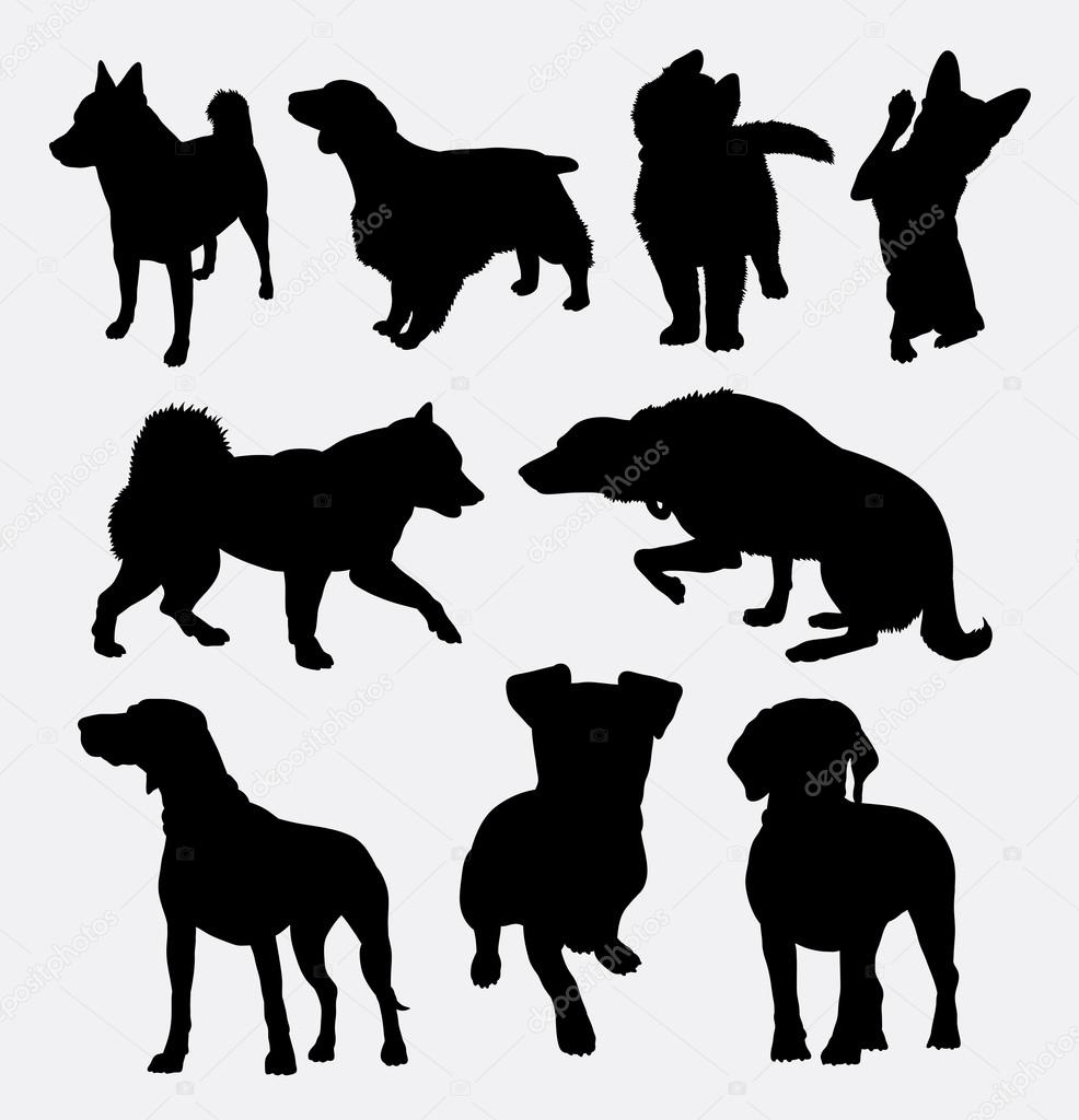 Dog pet animal silhouette 2. Good use for symbol, logo, web icon, mascot, sign, sticker design, or any design you wany. Easy to use.