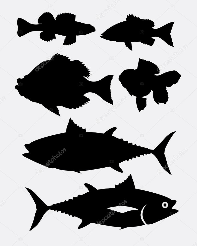 Fish animal silhouette 3. Good use for symbol, logo, web icon, mascot, sign, or any design you want. Easy to use.