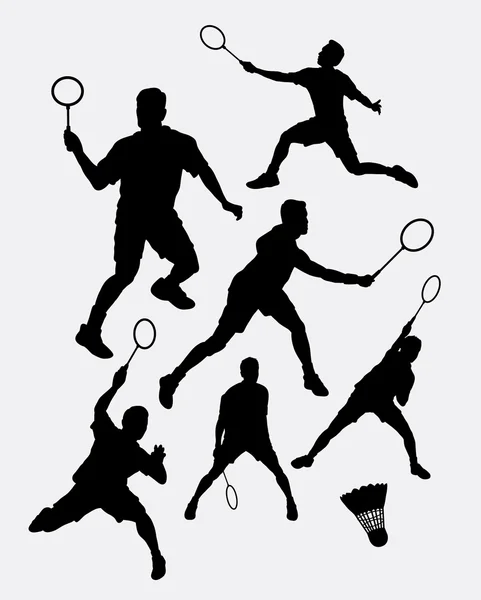 Bádminton jugador deportivo masculino — Vector de stock