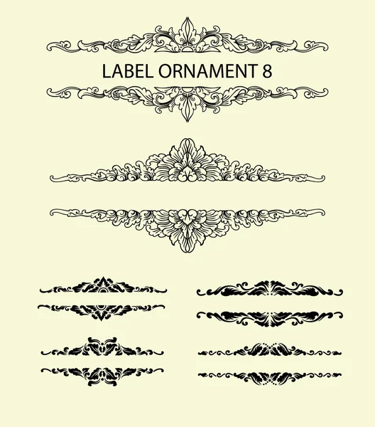 Label ornament invitation decoration 8 — Stock Vector