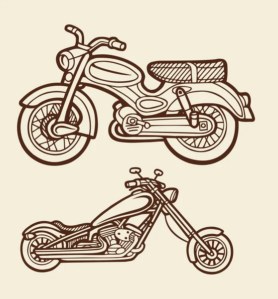 Bosquejo de moto 5 — Vector de stock