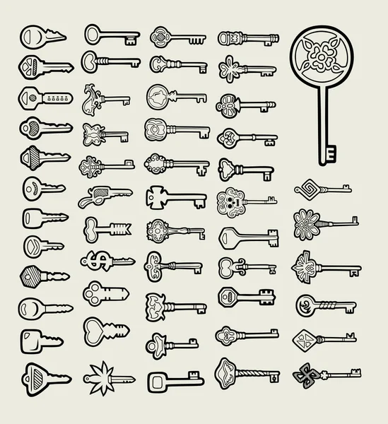 Keys icon sketch vector 1 — Stock Vector