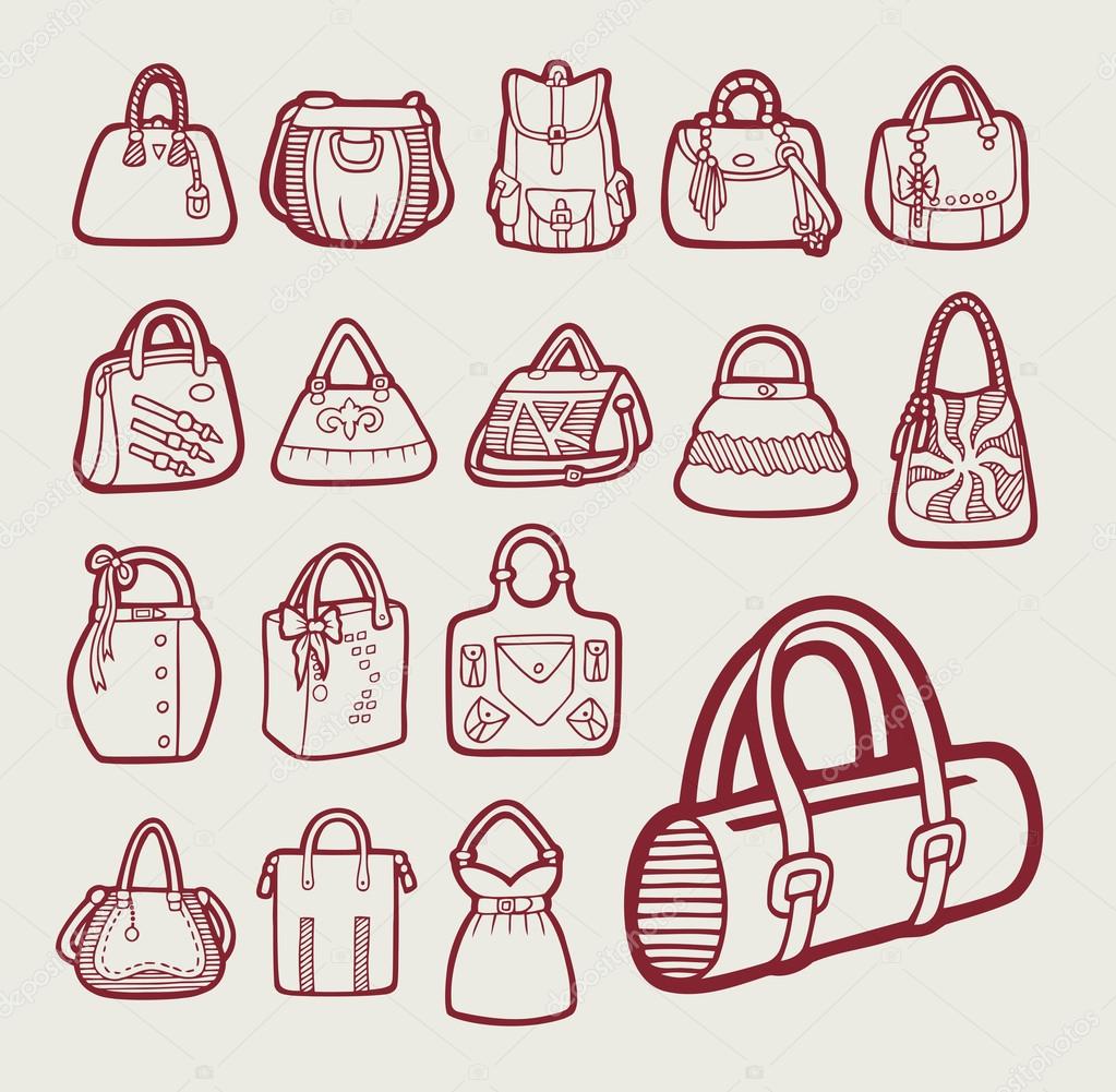Collection bags drawing design hi-res stock photography and images - Alamy