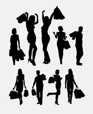 Alışveriş insan siluetleri