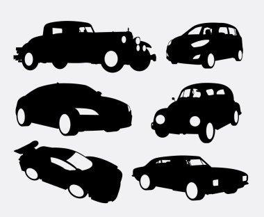 Car transportation silhouettes
