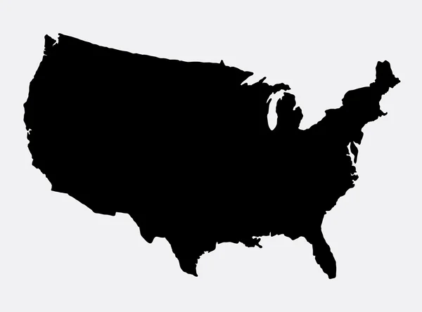 Силуэт карты Соединенных Штатов Америки острова Лицензионные Стоковые Иллюстрации