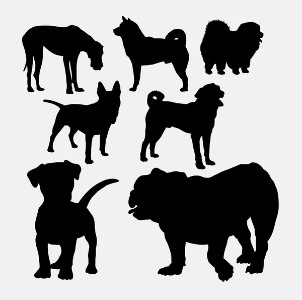 Dog silhouettes collection — Stockvector