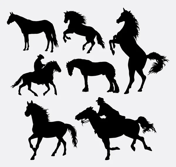 Horse Action Silhouettes ストックベクター C Cundrawan703