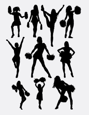Cheerleader girl dance activity silhouette