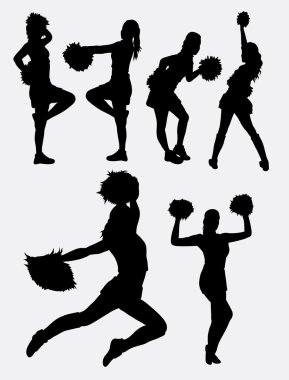 Cheerleader girl dancer activity silhouette