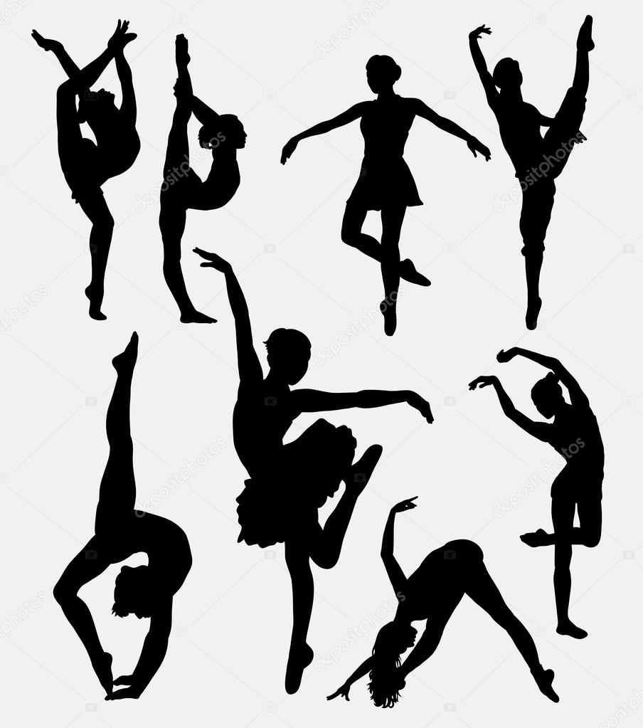 Danza contemporánea imágenes de stock de arte vectorial | Depositphotos