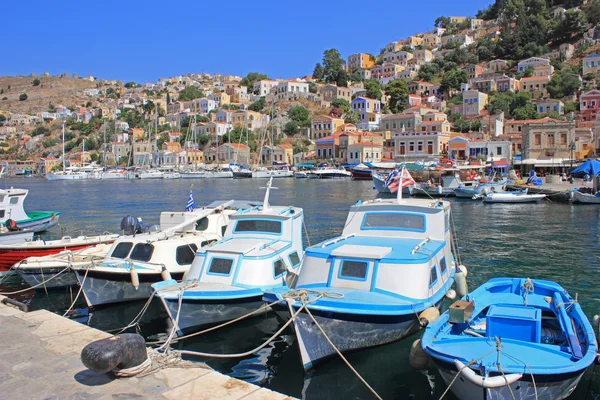 Harbor at Symi, Greece Royalty Free Stock Images