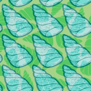 Düz yüzey desenli, düz ve düz renklerde deniz kabukları. Güzel kabuk desenleri yaz ve herhangi bir plaj teması için mükemmel..