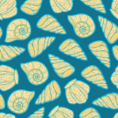 Düz yüzey desenli, düz ve düz renklerde deniz kabukları. Güzel kabuk desenleri yaz ve herhangi bir plaj teması için mükemmel..