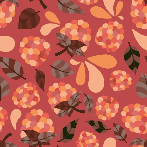 Fresh Luscious Seamless Pattern Featuring Raspberries Cute Pattern Design Filled — Stock Photo, Image