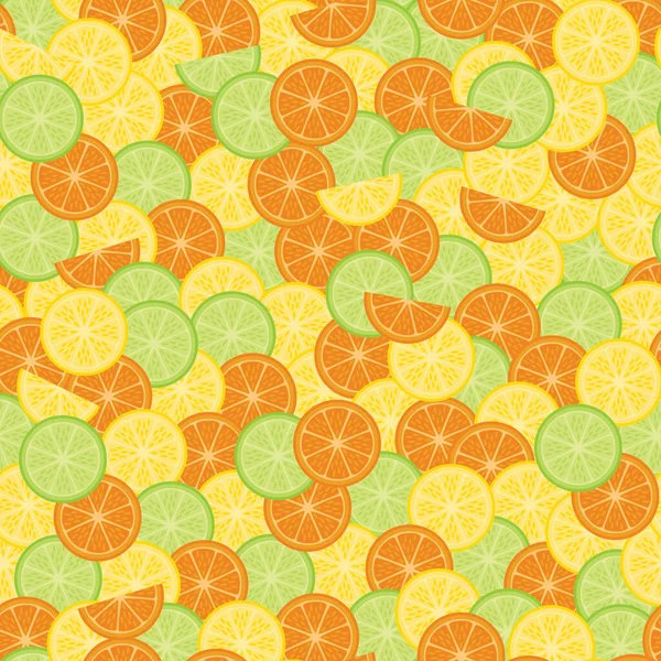 Beautiful Vector Seamless Surface Pattern Design Inspired Citrus Fruit Oranges — Stock Vector