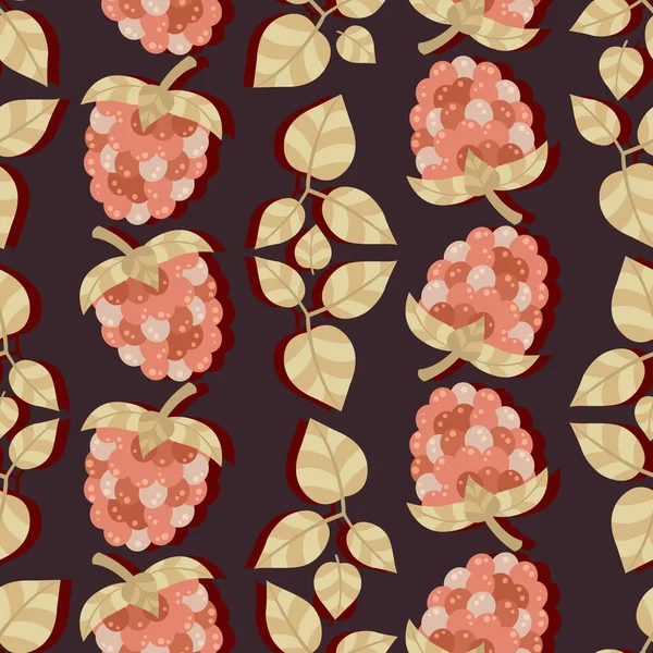 Fresh Luscious Seamless Pattern Featuring Raspberries Cute Pattern Design Filled — Stock Photo, Image