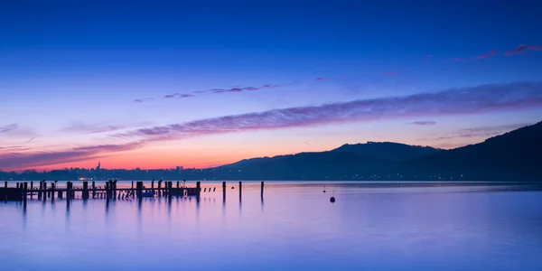 Закат на озере Аттерзее — стоковое фото