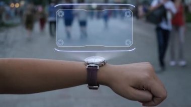 Hologram Mücadelesi ile kadın eli