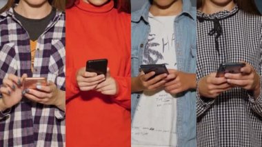 Telefon kullanan insanlar.