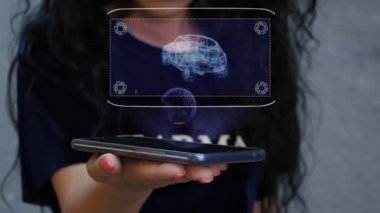 Modern SUv 'u gösteren HUD hologramı