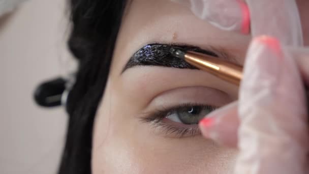 Esthéticienne fait correction des sourcils — Video