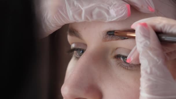 Esthéticienne fait correction des sourcils — Video