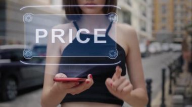 Genç yetişkin hologram Price ile etkileşim içinde