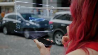 Kızıl saçlı kadın HUD yolcu uçağını etkiliyor