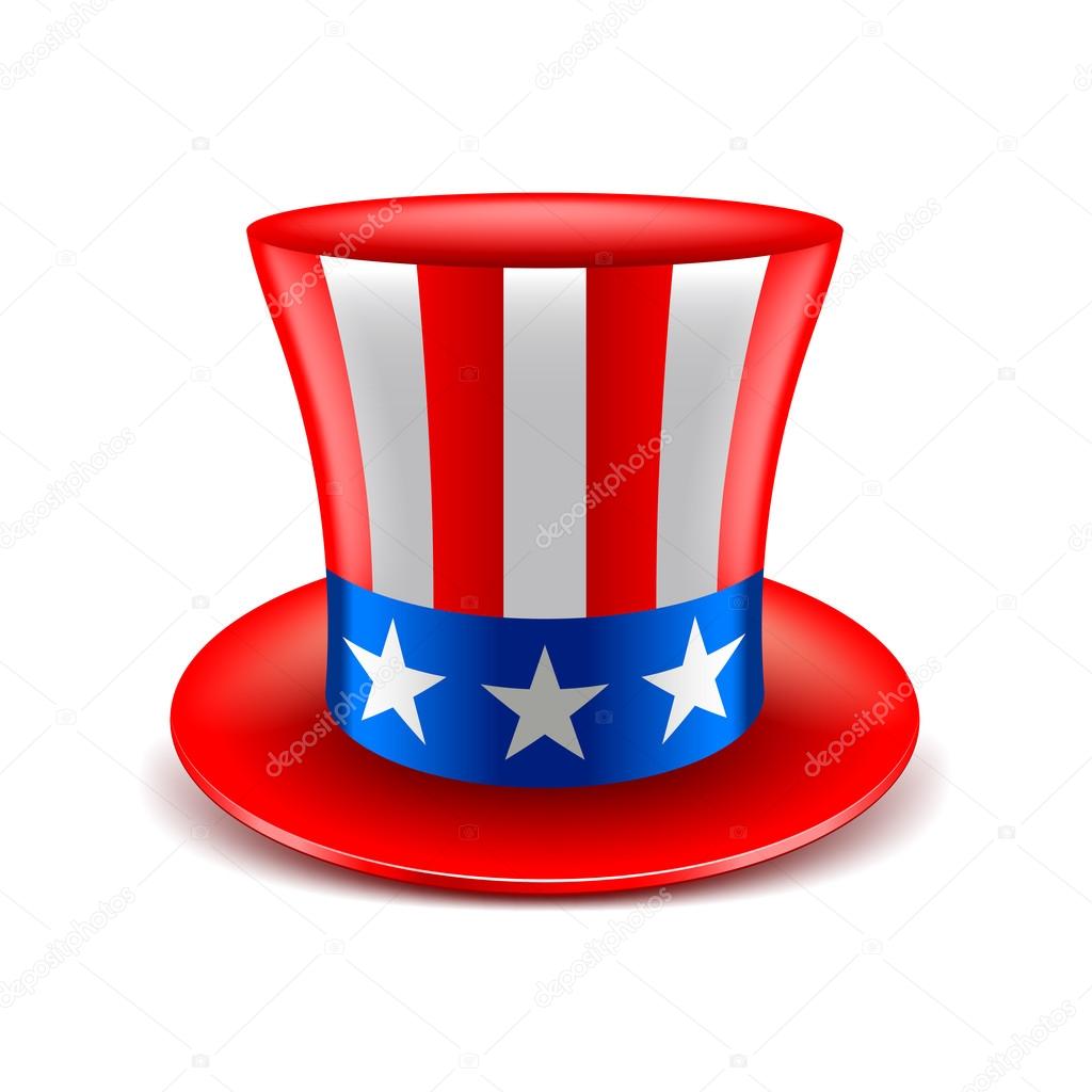 American hat isolated on white vector