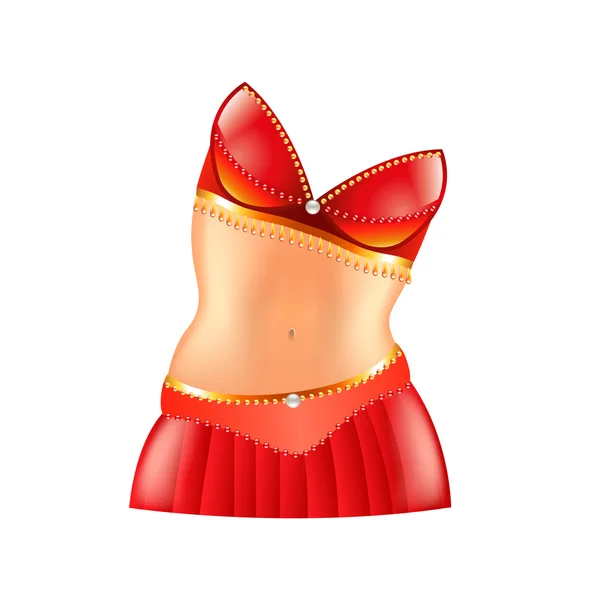 Belly dance icon isolated on white vector — Stock Vector