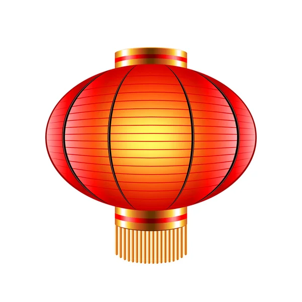 Chinese lantern isolated on white vector — Stock Vector