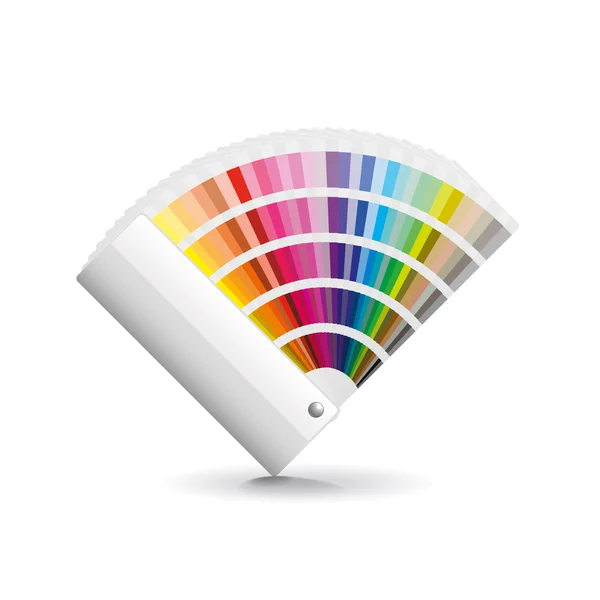 Color del ventilador aislado en el vector blanco — Vector de stock