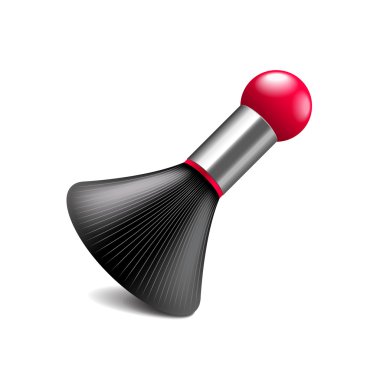 Kuaför fırça izole üzerinde beyaz vektör